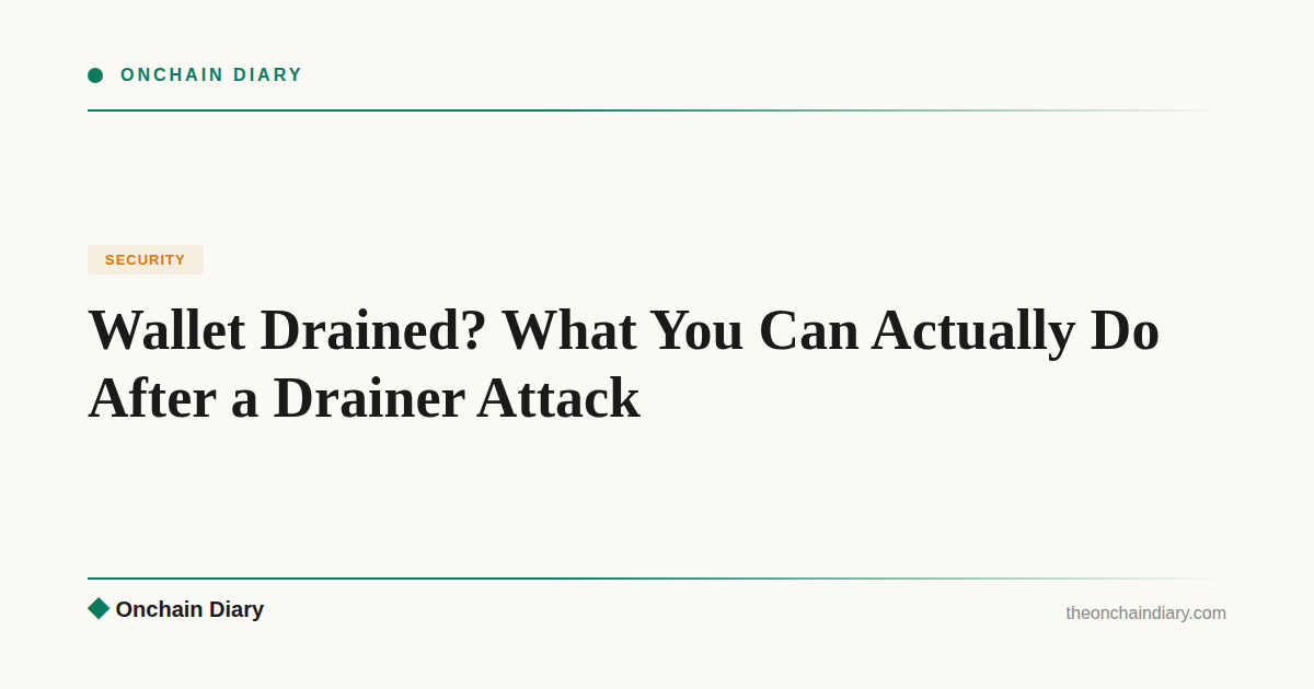 After a drainer attack