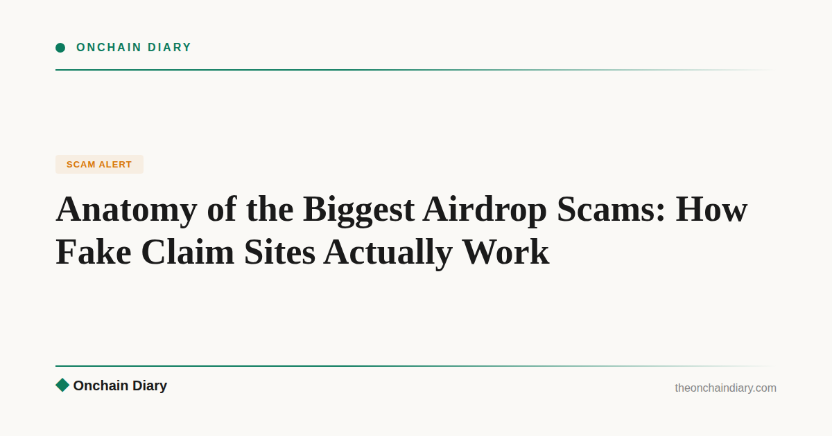 Airdrop scam anatomy